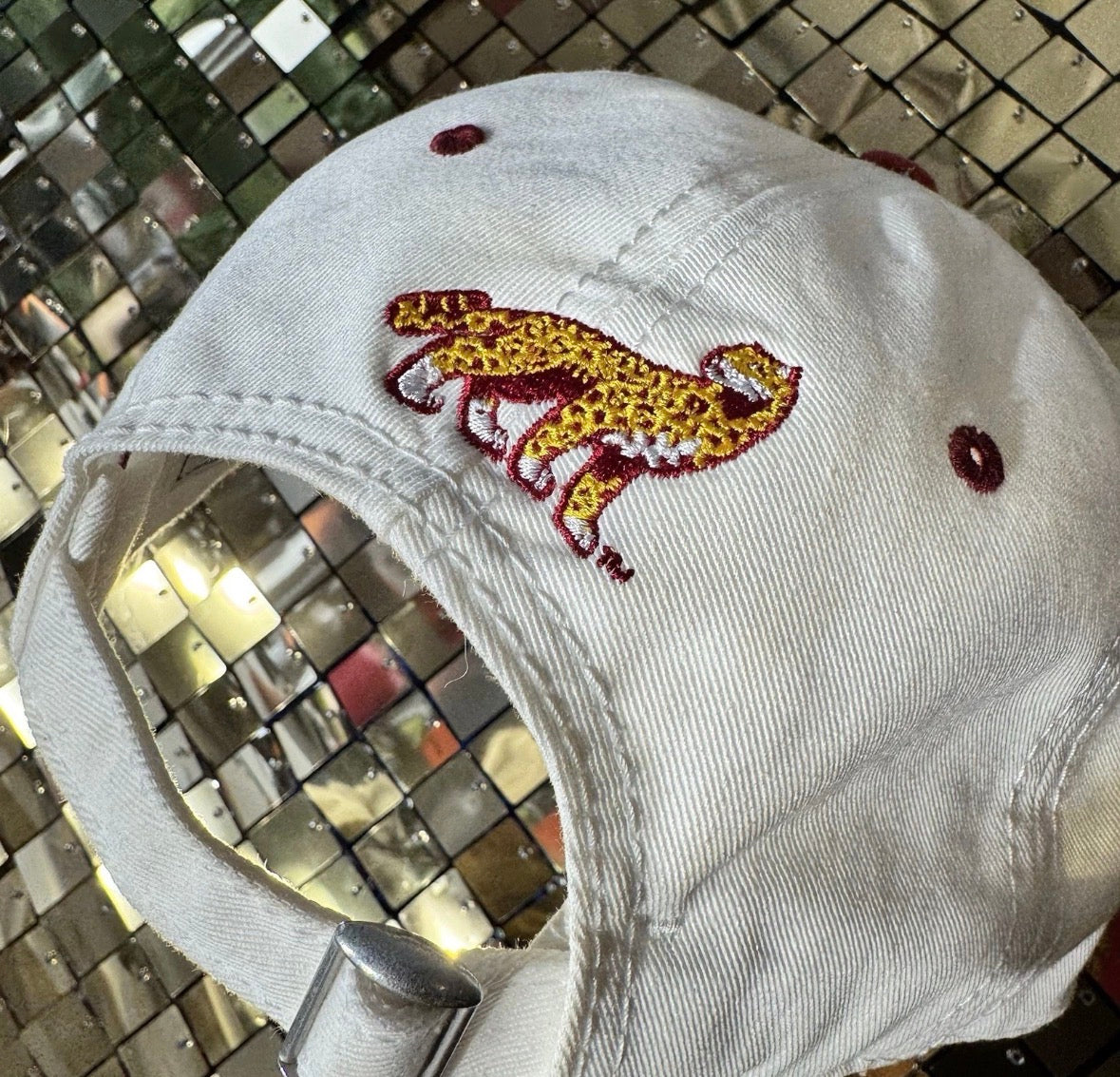 Vintage Y2K Abercrombie & Fitch Hat Fitted Cap Pink Distressed Small/medium