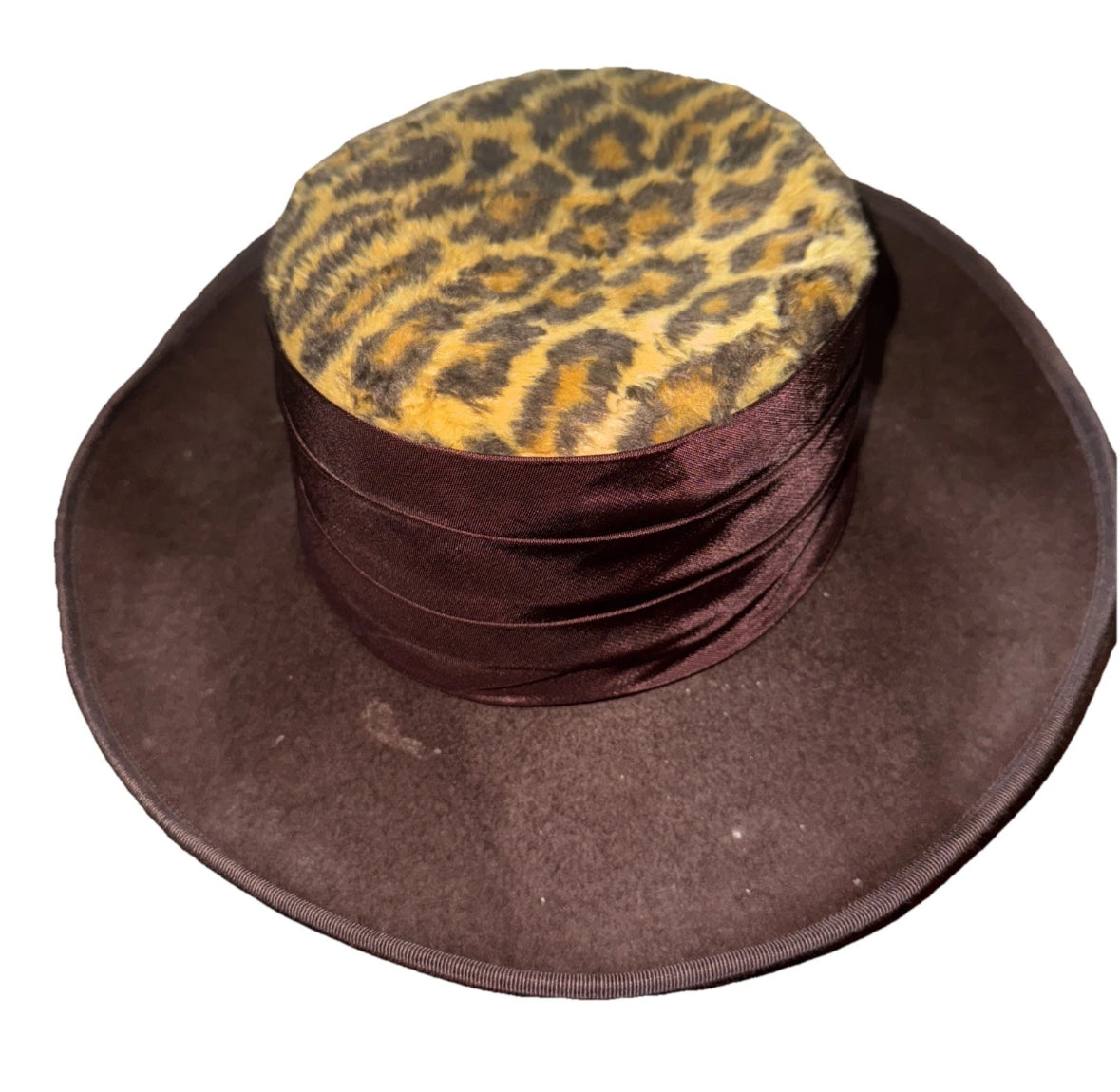 Sonni San Francisco Wool Hat Leopard Print Lancaster USA 80s 90s Y2K