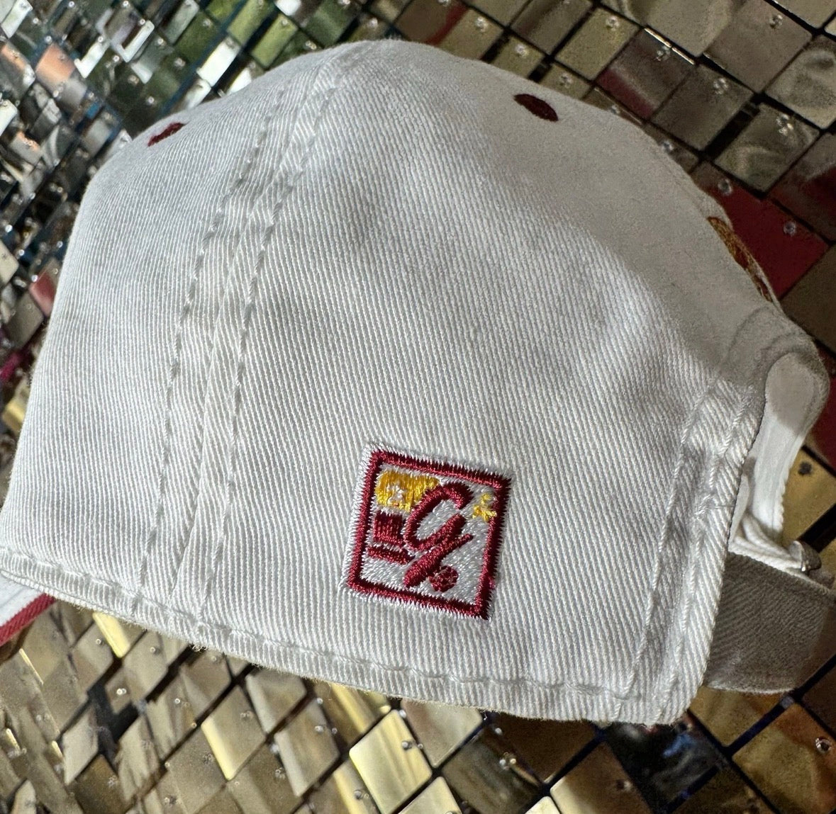 Vintage Y2K Abercrombie & Fitch Hat Fitted Cap Pink Distressed Small/medium