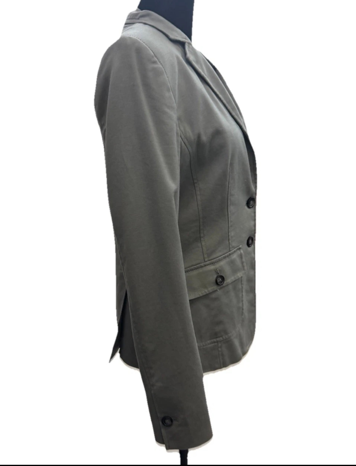 Banana republic $149 gray tailored blazer Size 8 Academia Office Classic Preppy