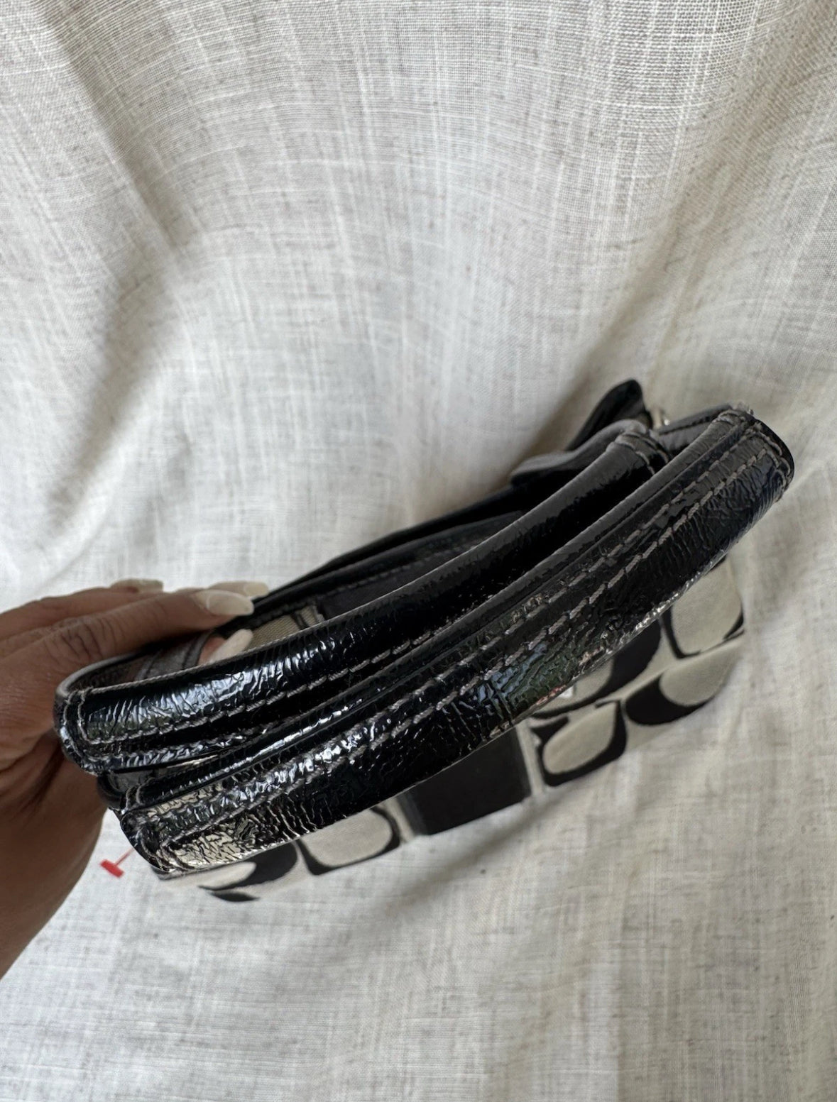 Y2K Rare Coach Signature Jacquard Zip Mini Tote Bag