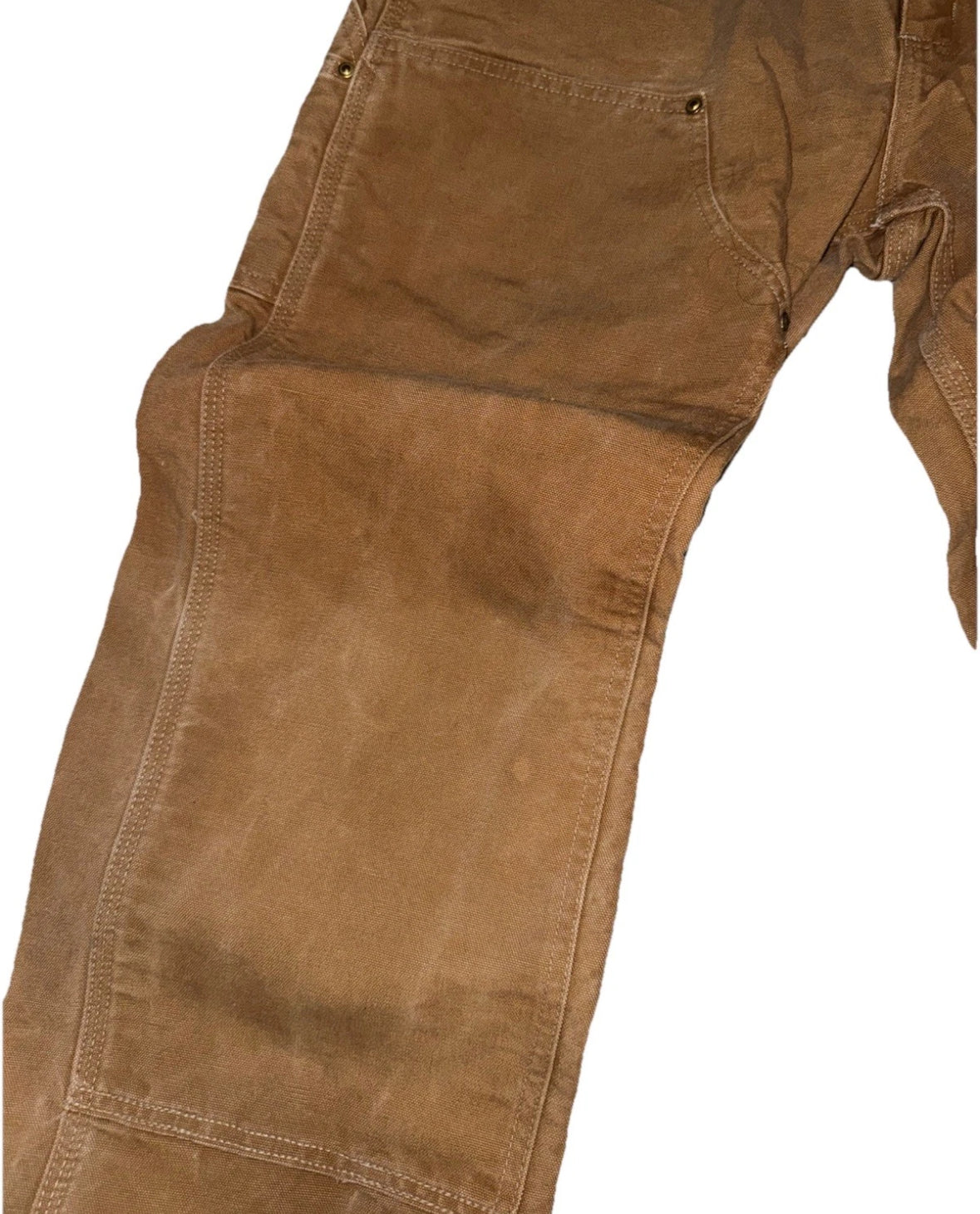 VTG 90s 1998 CARHARTT B01 USA Men's 33 x 34 Brown Duck Double Knee Work Pants