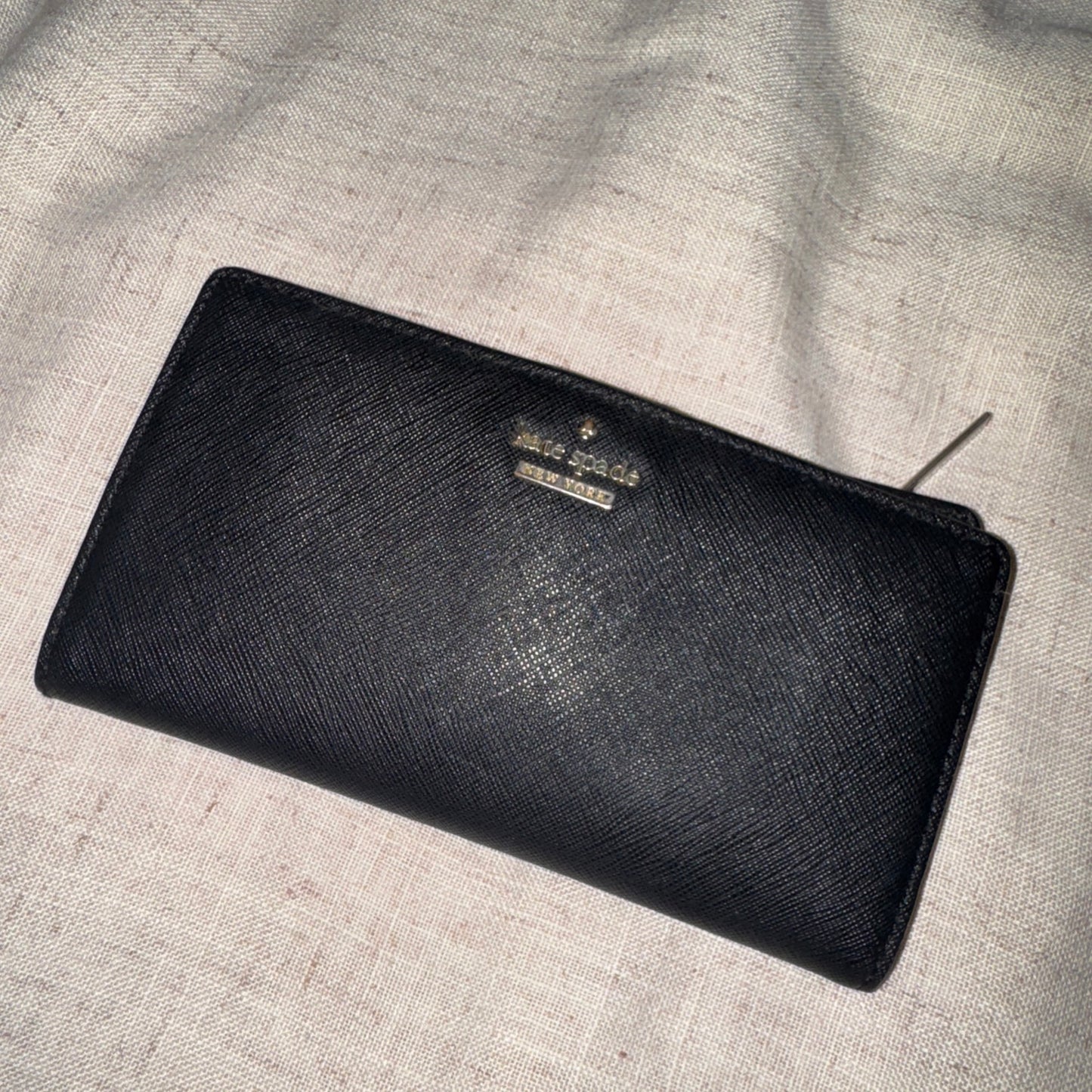 Kate Spade New York Stacy Laurel Way Saffiano Leather Wallet black