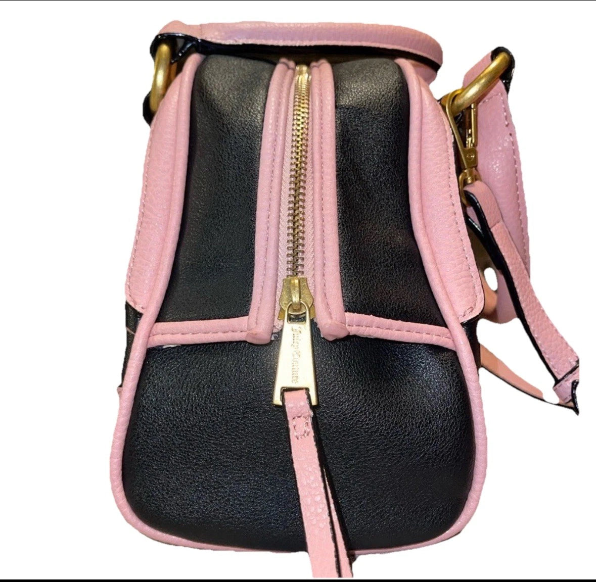 New Viral Juicy Couture Urban Heritage Bowler Bag Faux Leather Liquorice
