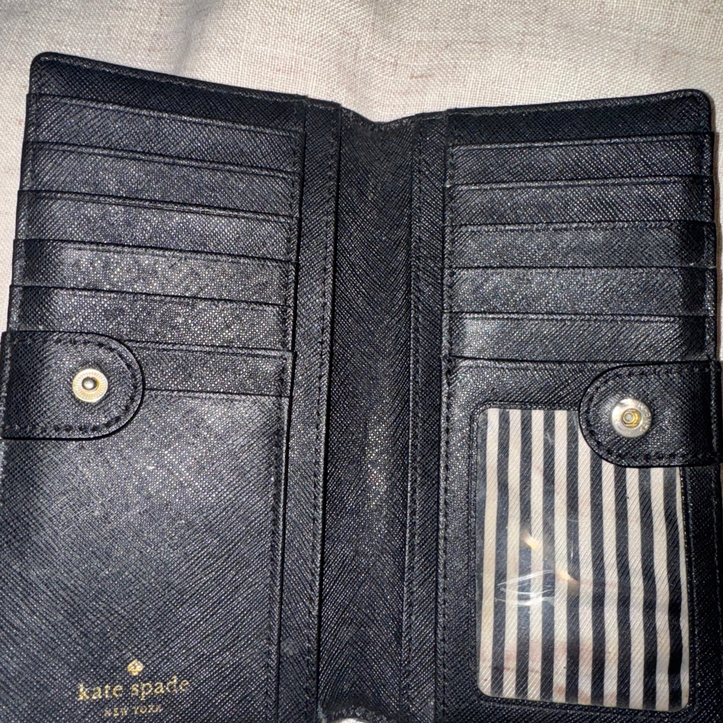 Kate Spade New York Stacy Laurel Way Saffiano Leather Wallet black