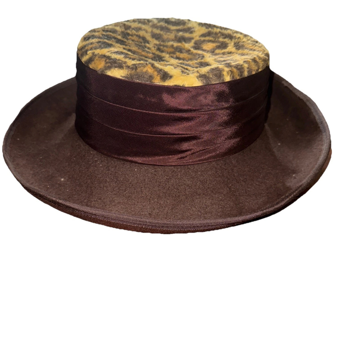 Sonni San Francisco Wool Hat Leopard Print Lancaster USA 80s 90s Y2K