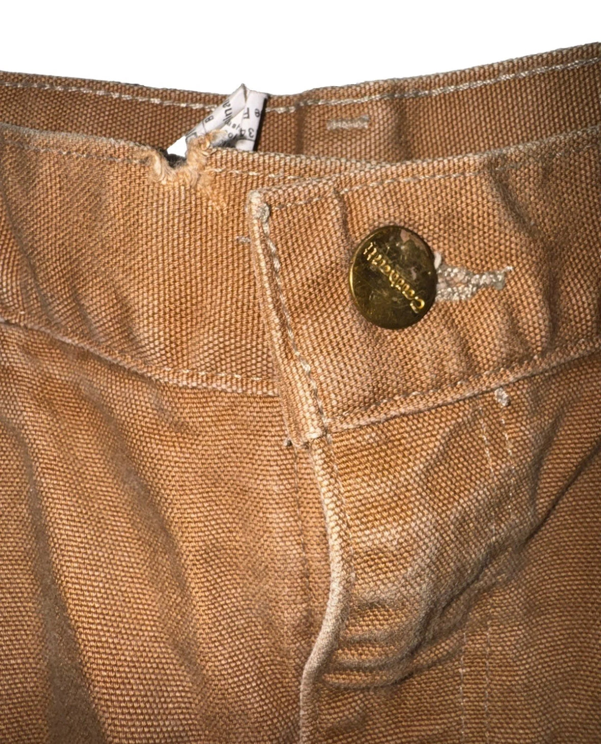 VTG 90s 1998 CARHARTT B01 USA Men's 33 x 34 Brown Duck Double Knee Work Pants