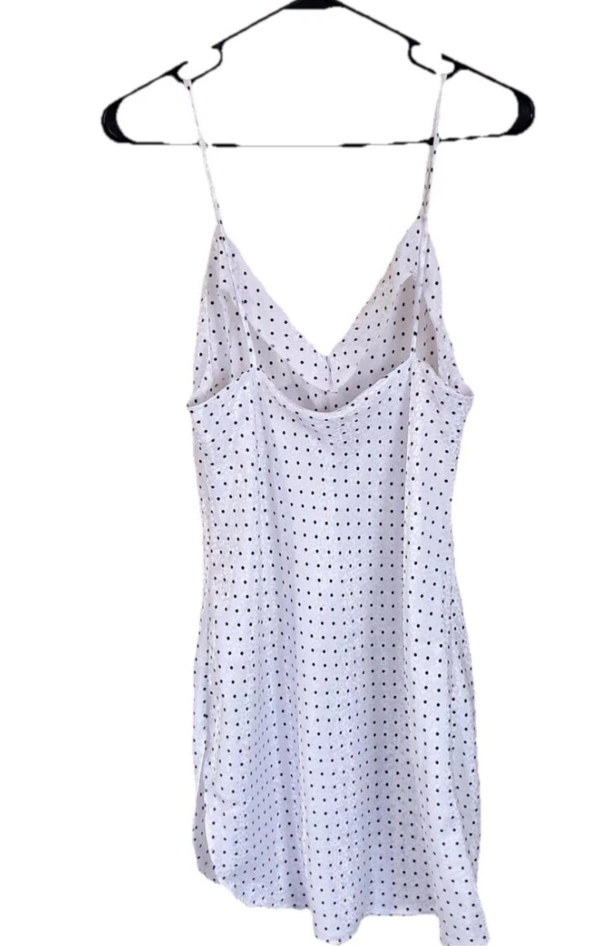 Y2K Vintage Beth Michaels Silky Satin black & white Babydoll Nightgown size M US