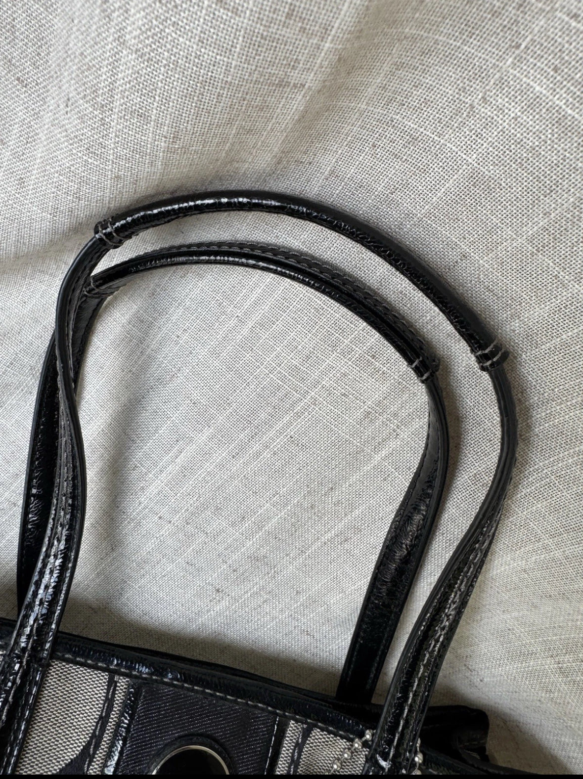 Y2K Rare Coach Signature Jacquard Zip Mini Tote Bag
