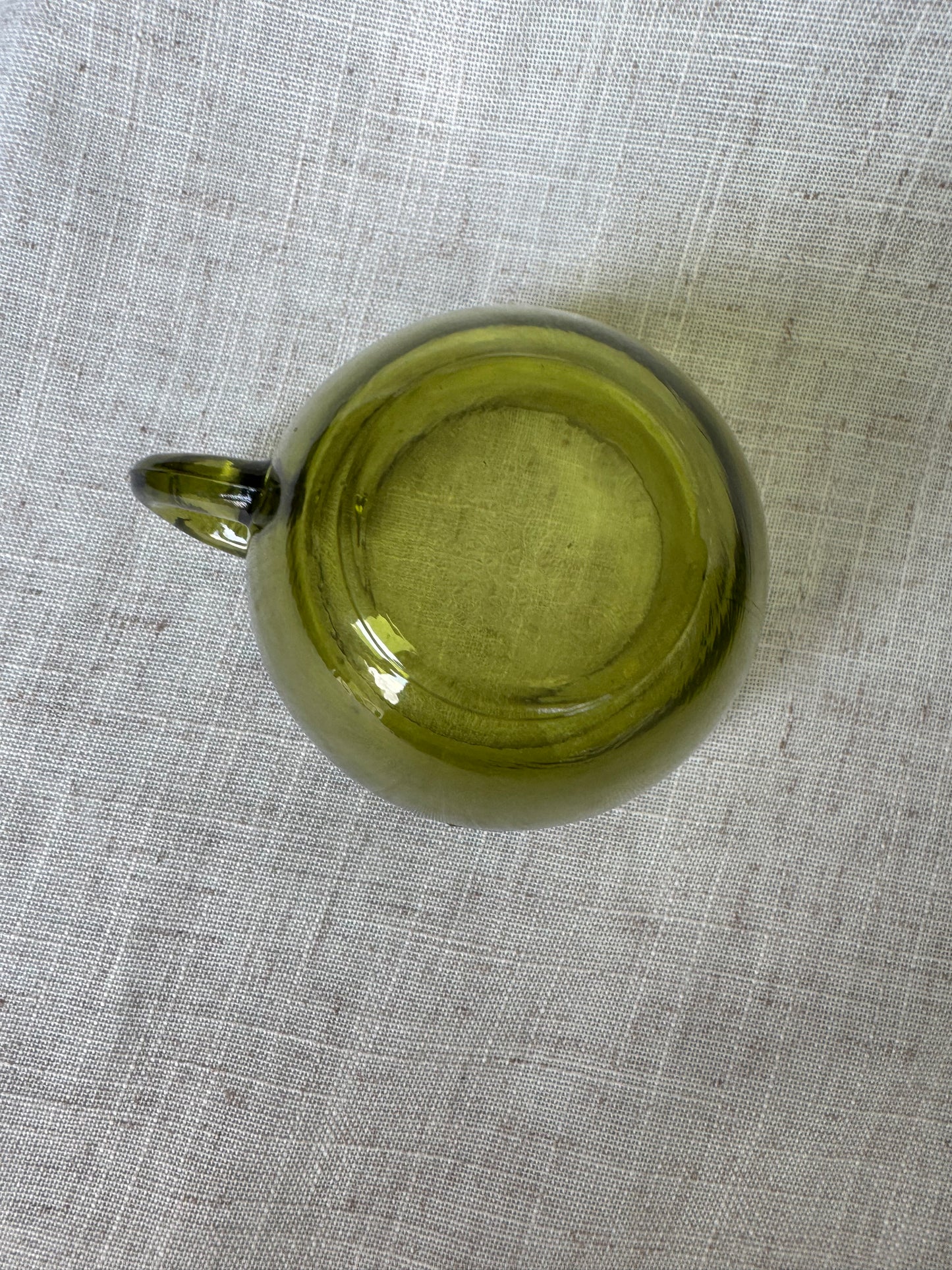 Vintage Green Set of 2 Forest Glassware Indiana Glass Tea Cup Punch Plain 2.5"