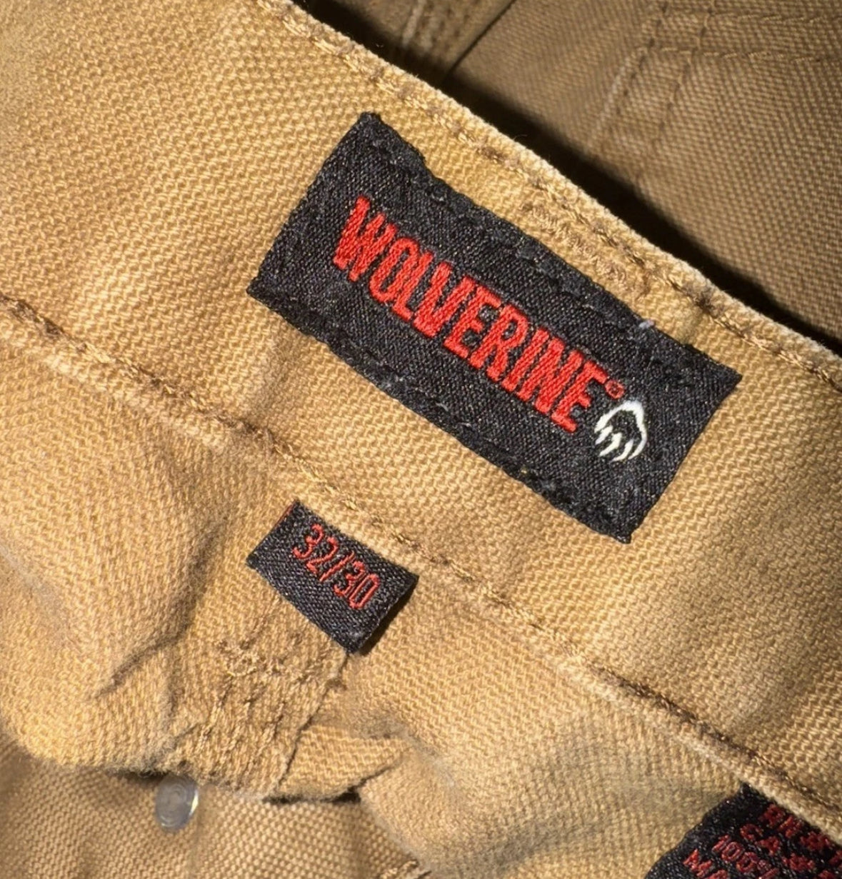 Wolverine Mens Carpenter Pants 99% Cotton brow Size Tag 32X30