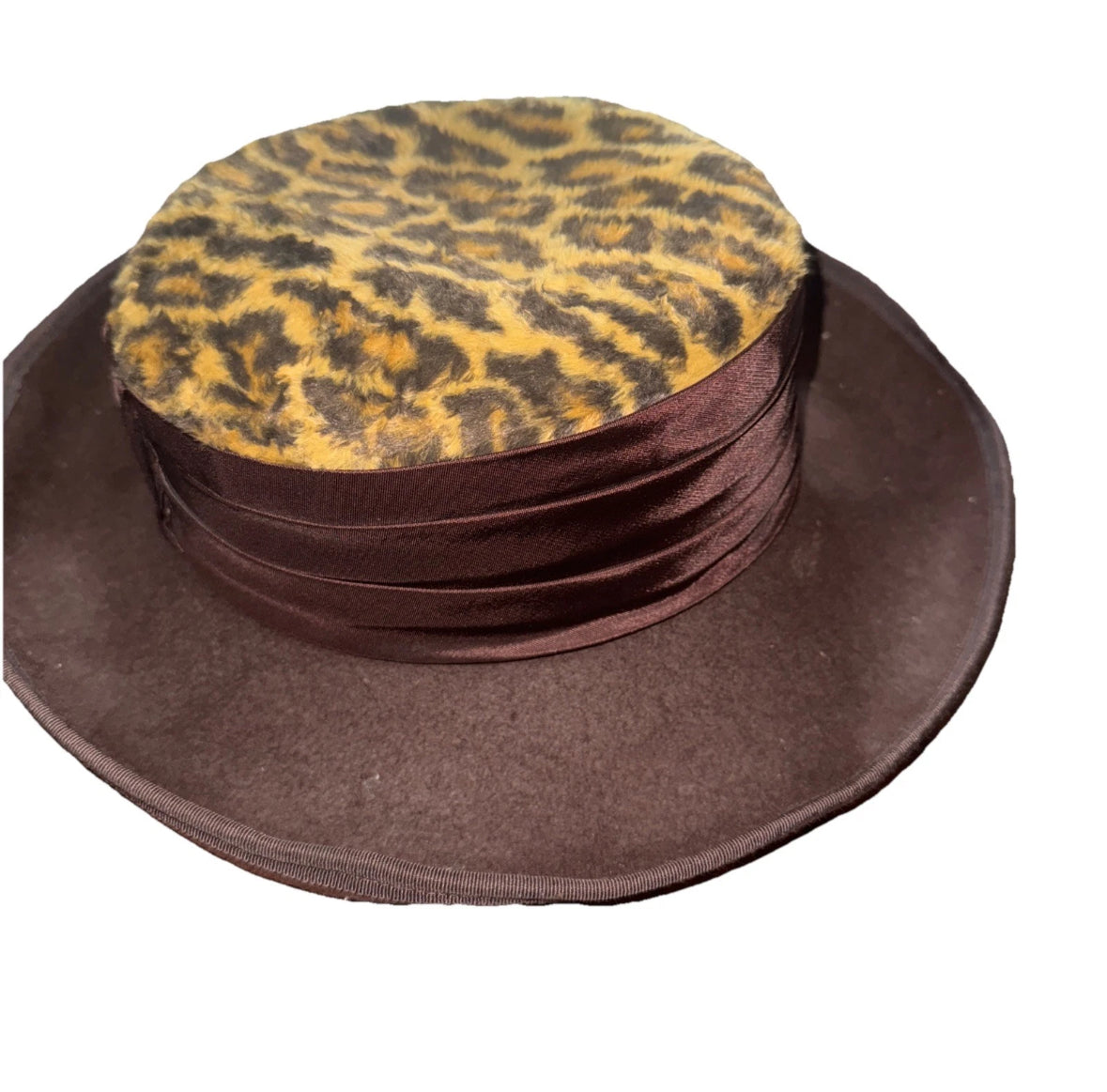 Sonni San Francisco Wool Hat Leopard Print Lancaster USA 80s 90s Y2K
