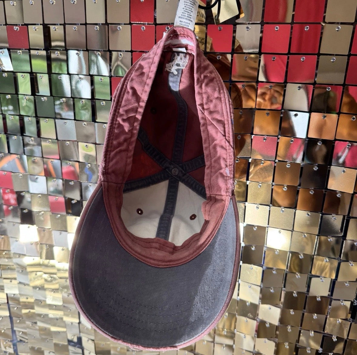Vintage Y2K Abercrombie & Fitch Hat Fitted Cap Pink Distressed Small/medium
