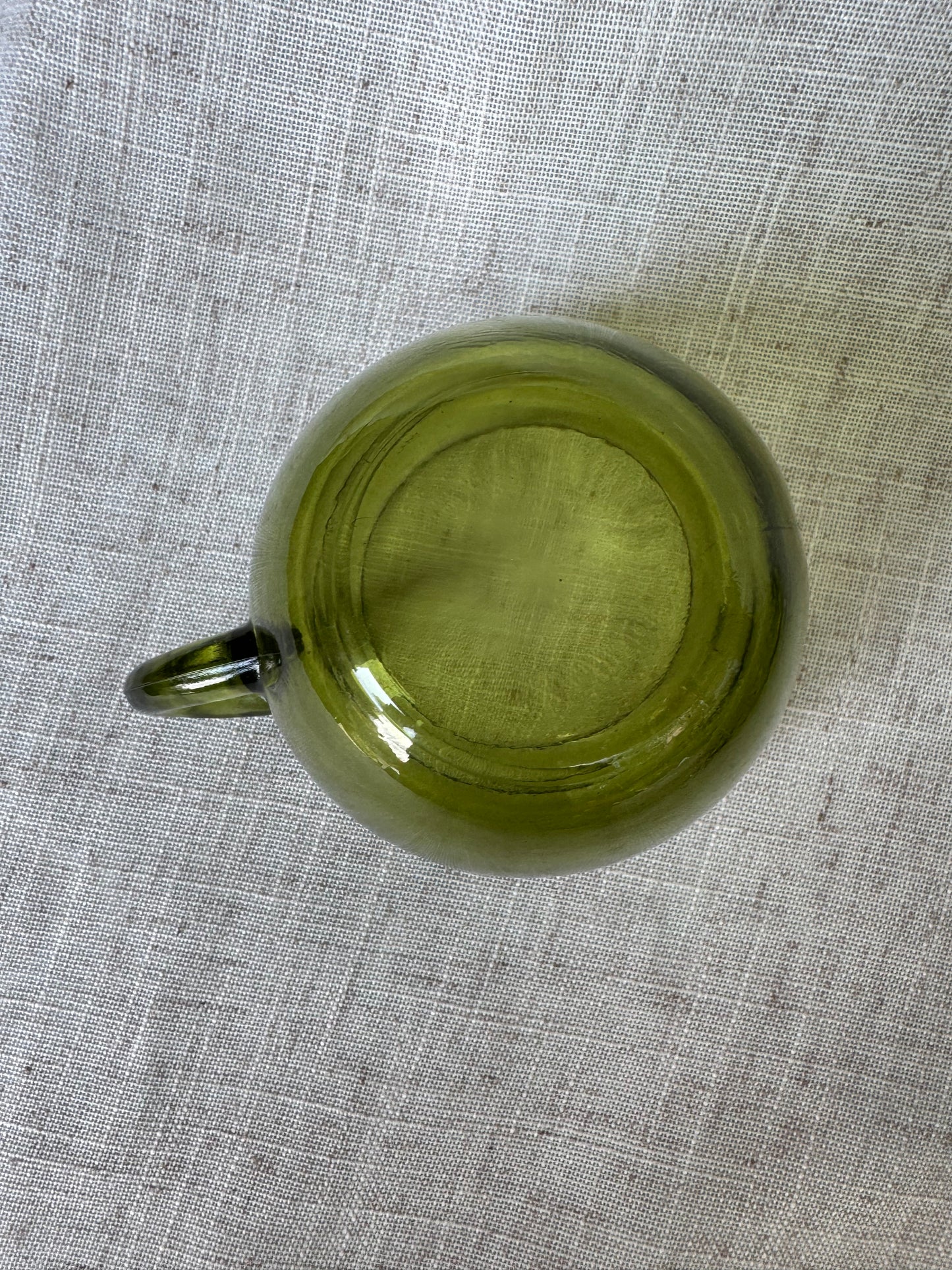 Vintage Green Set of 2 Forest Glassware Indiana Glass Tea Cup Punch Plain 2.5"