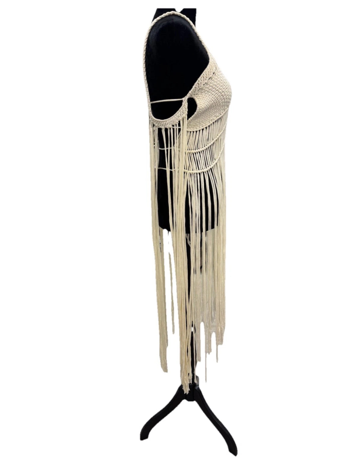 Macrame Beach Cover up dress handmade one of a kind piece fashion statement