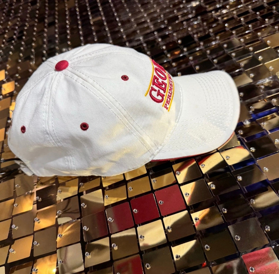 Vintage Y2K Abercrombie & Fitch Hat Fitted Cap Pink Distressed Small/medium