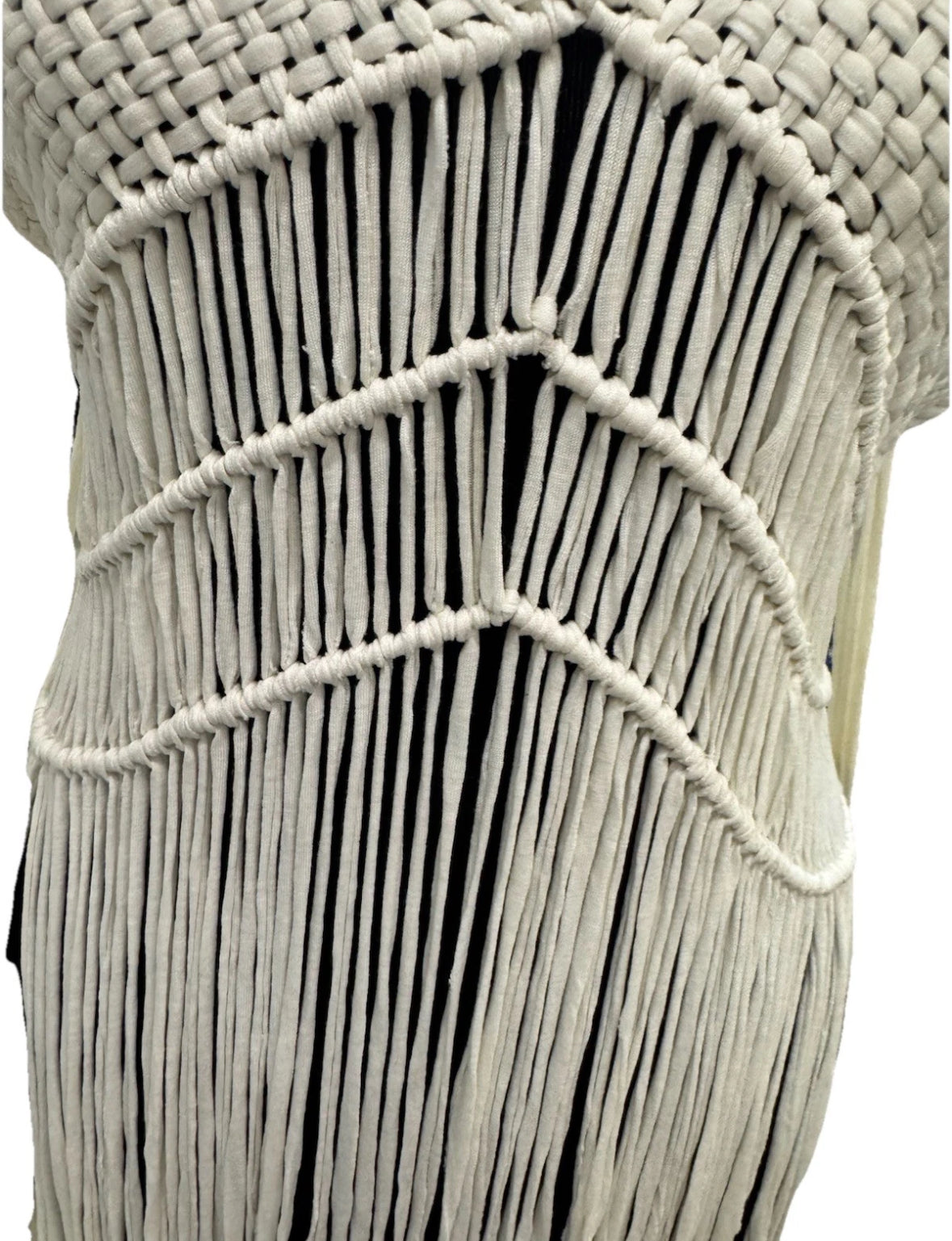 Macrame Beach Cover up dress handmade one of a kind piece fashion statement