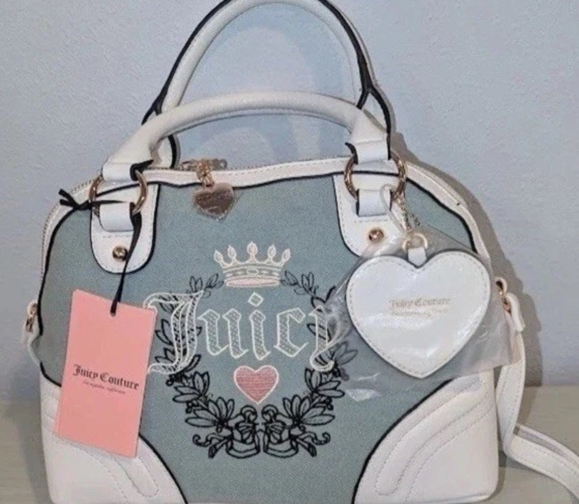 VIRAL NWT Juicy Couture Heritage Denim Satchel Bag