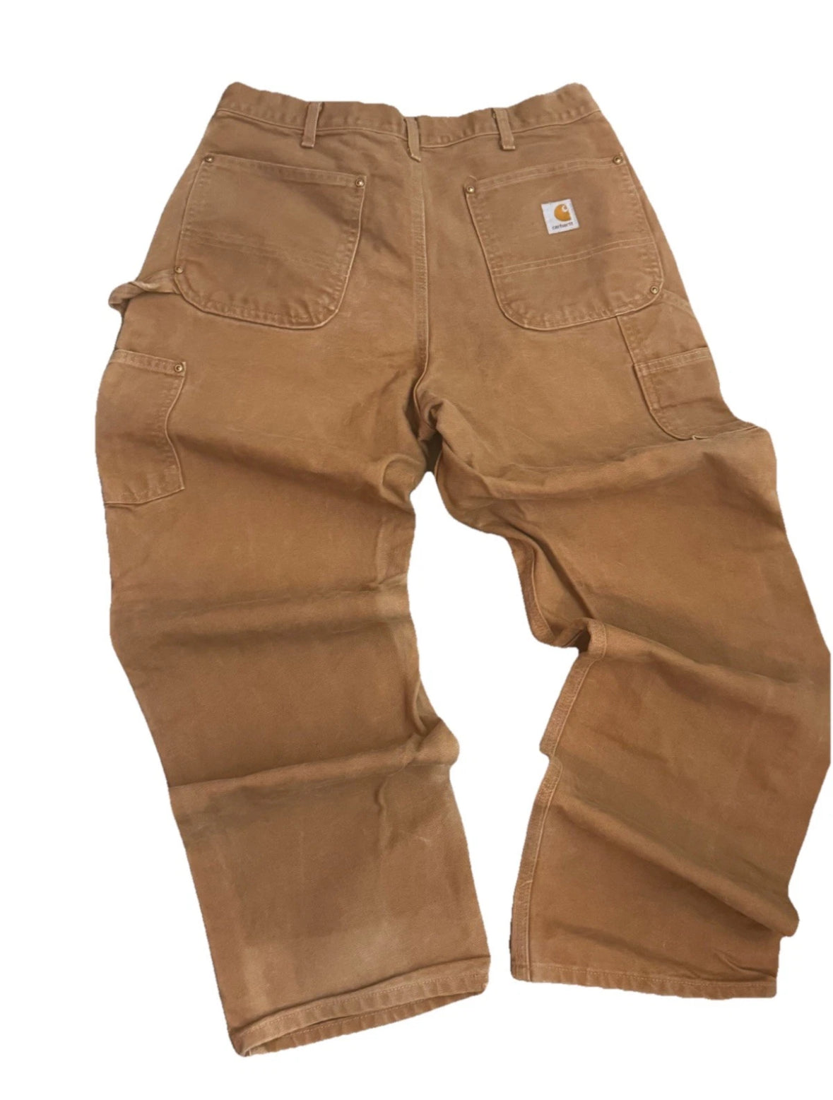 VTG 90s 1998 CARHARTT B01 USA Men's 33 x 34 Brown Duck Double Knee Work Pants