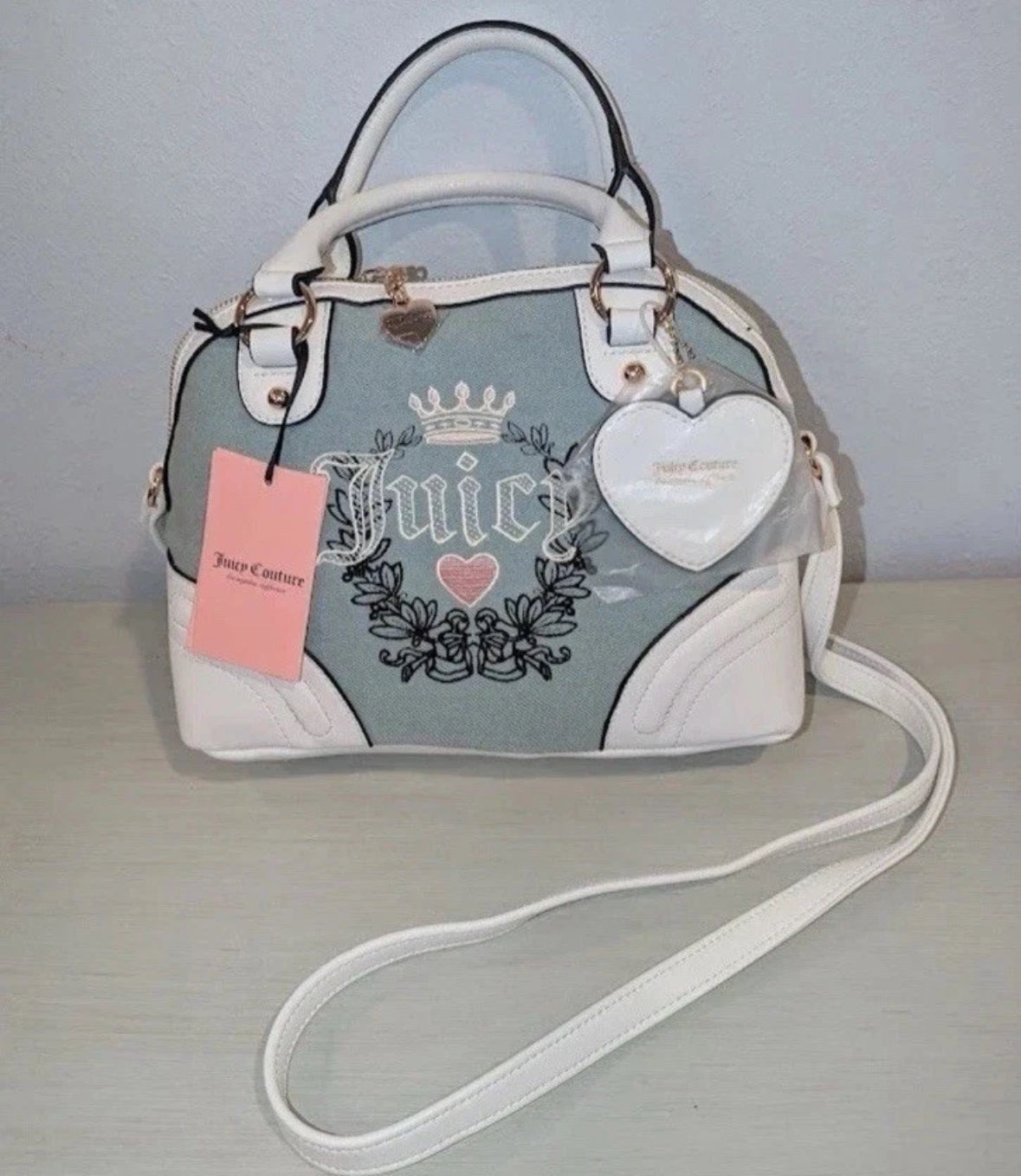 VIRAL NWT Juicy Couture Heritage Denim Satchel Bag
