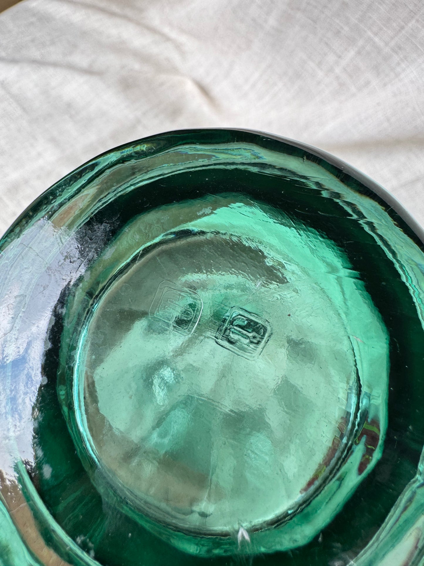 Vintage Anchor Hocking Essex Green Set Of 4 Tumblers Glasses 16 oz. No Chips Or Cracks
