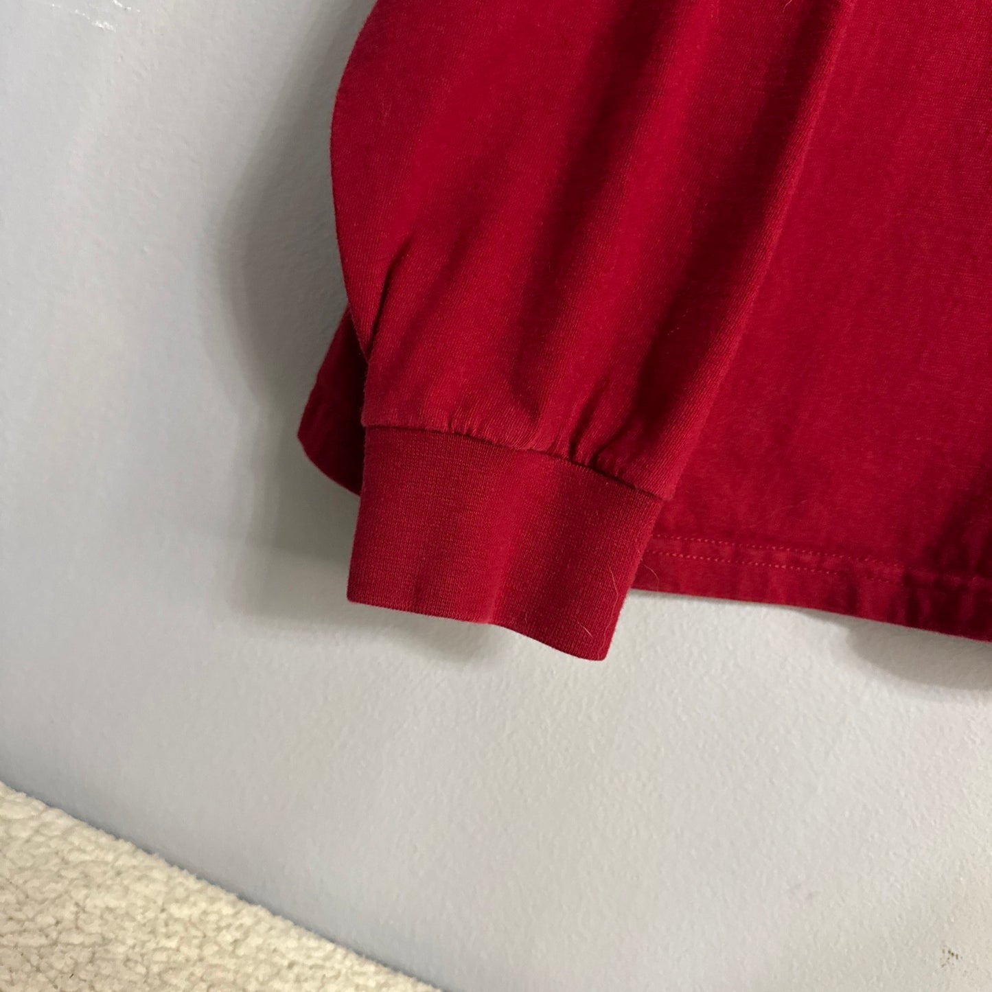 Y2k Russell Athletic Long Sleeve Red Tshirt Mens Size XL