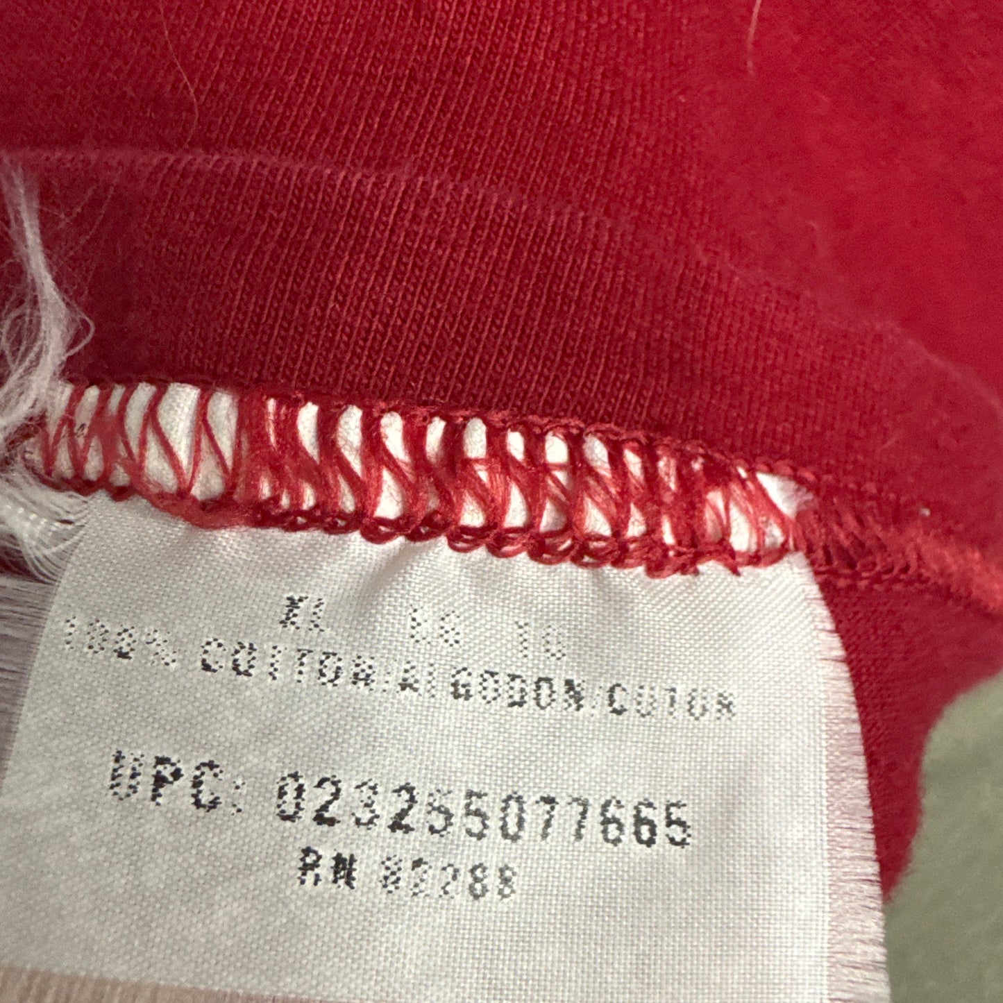 Y2k Russell Athletic Long Sleeve Red Tshirt Mens Size XL