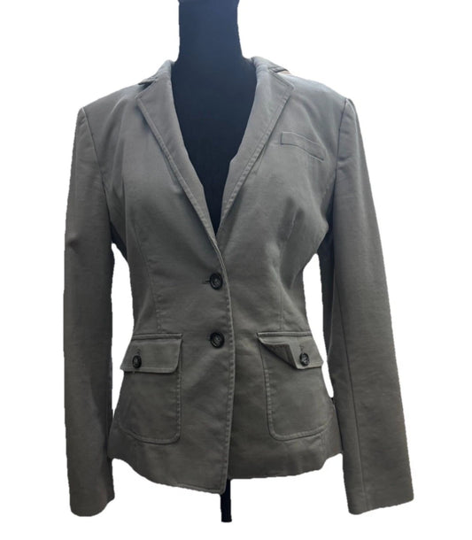 Banana republic $149 gray tailored blazer Size 8 Academia Office Classic Preppy