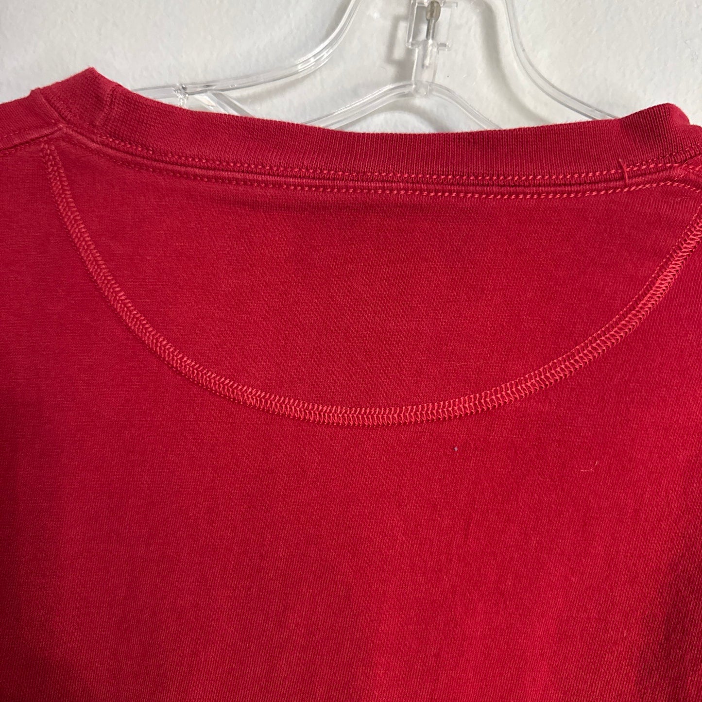 Y2k Russell Athletic Long Sleeve Red Tshirt Mens Size XL